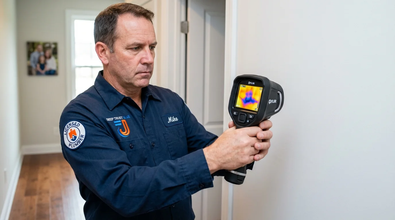Thermal imaging leak detection by Johns Plumbing LLC in Muscle Shoals